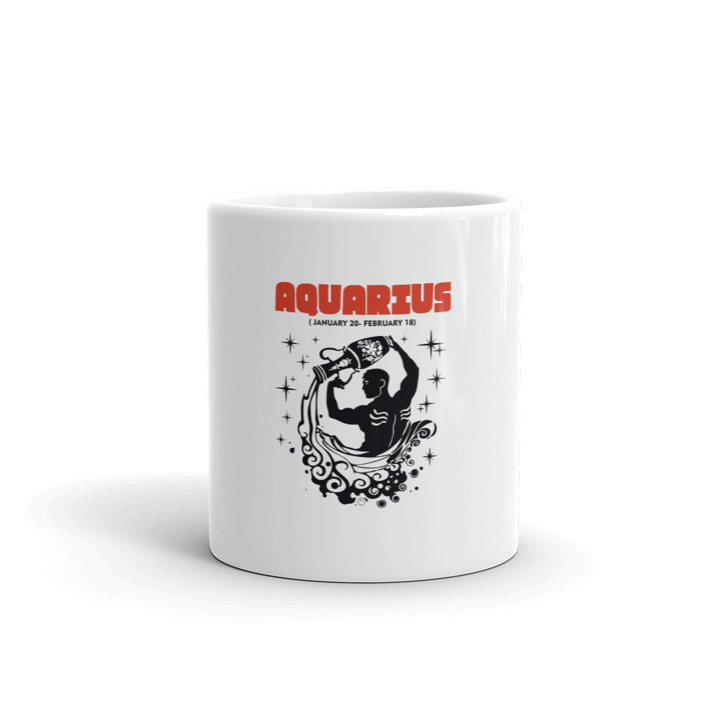 AQUARIUS - White glossy mug