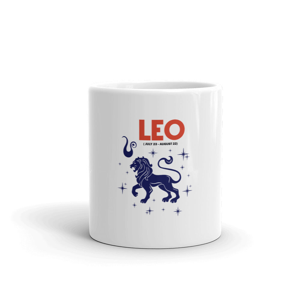 LEO - White glossy mug