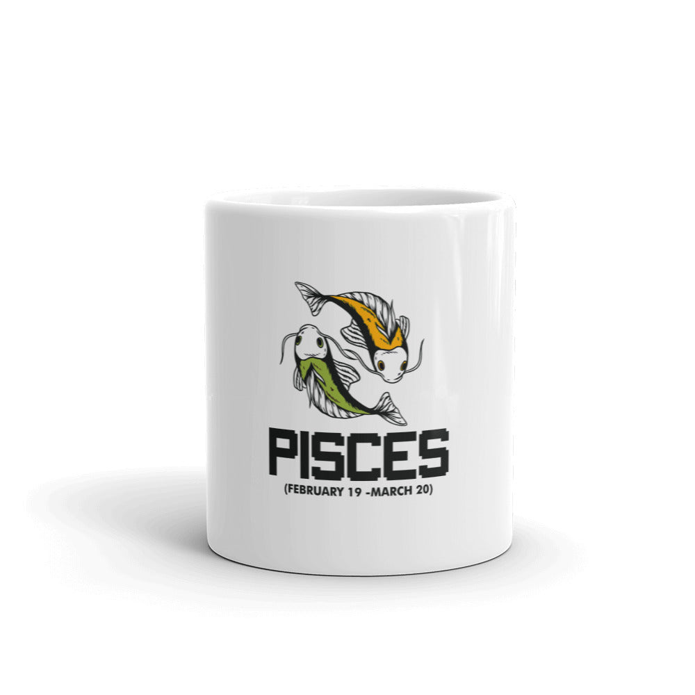 PISCES - White glossy mug