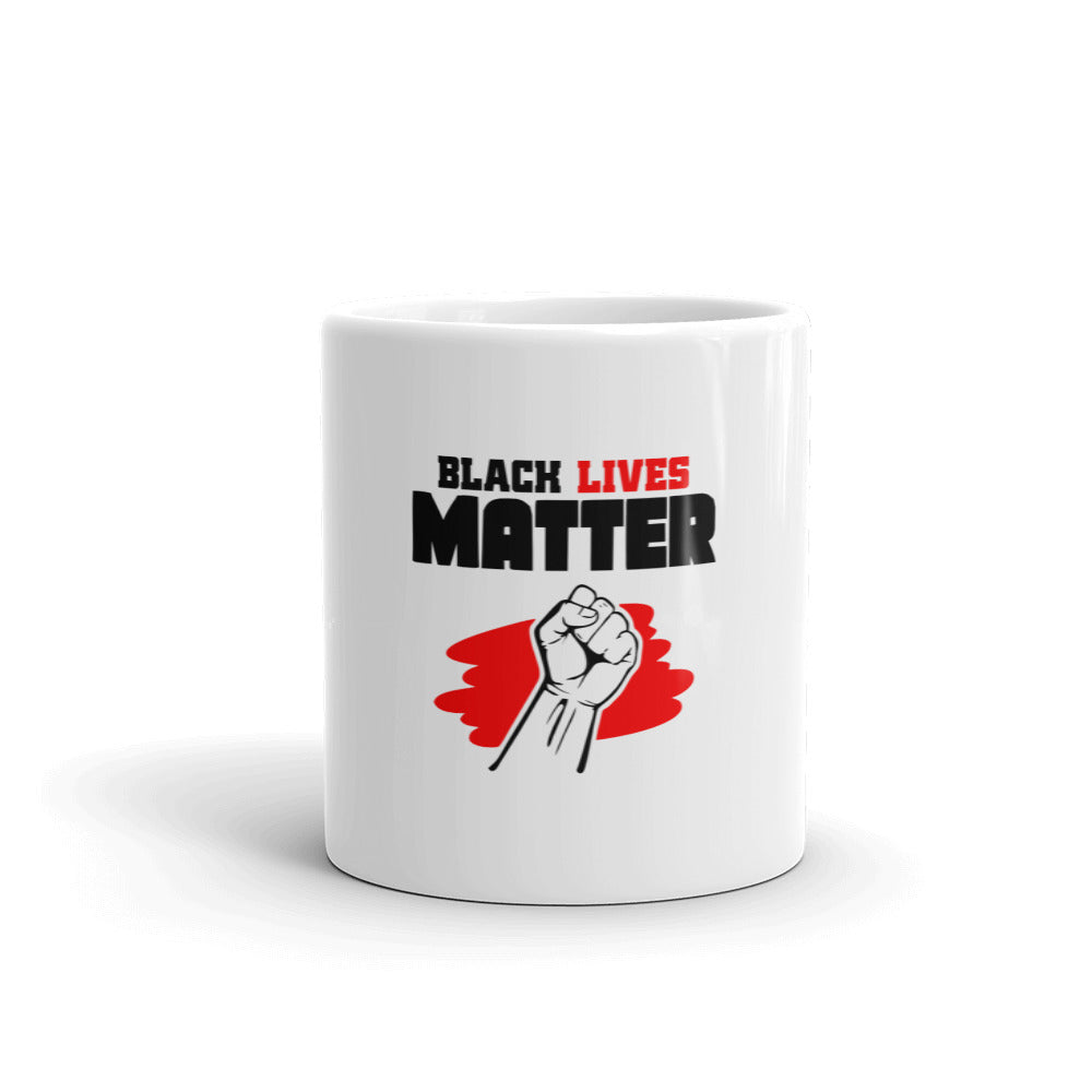 BLACK LIVES MATTER - White glossy mug