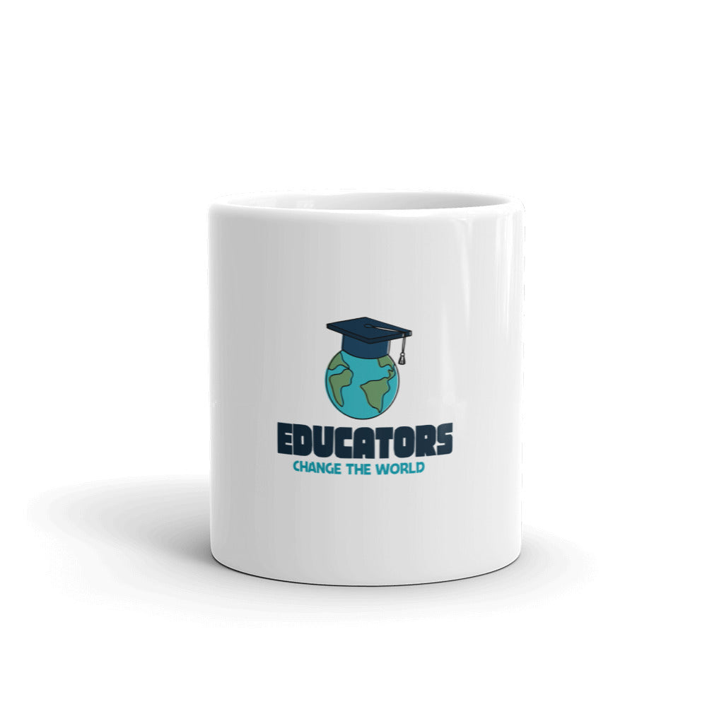 EDUCATORS CHANGE THE WORLD - White glossy mug