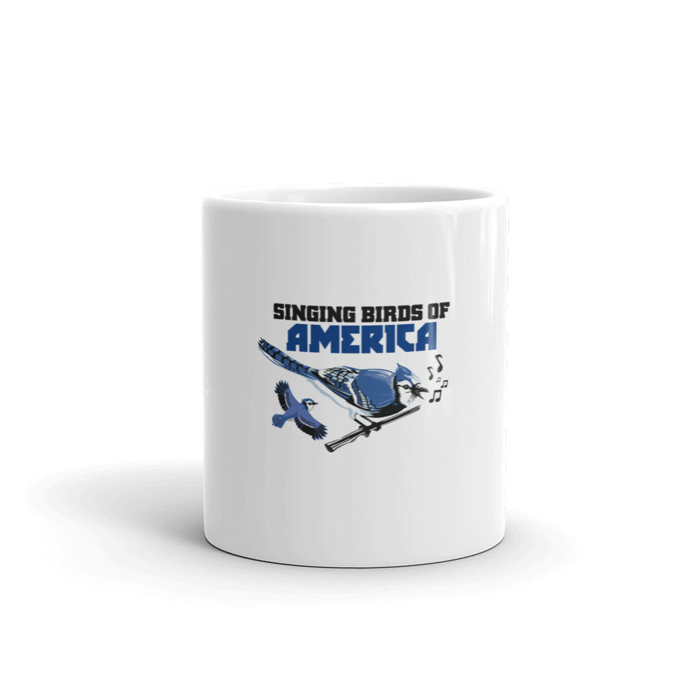 SINGING BIRDS OF AMERICA - White glossy mug