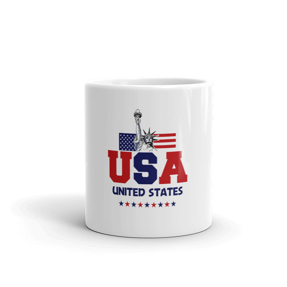 UNITED STATES OF AMERICA - White glossy mug