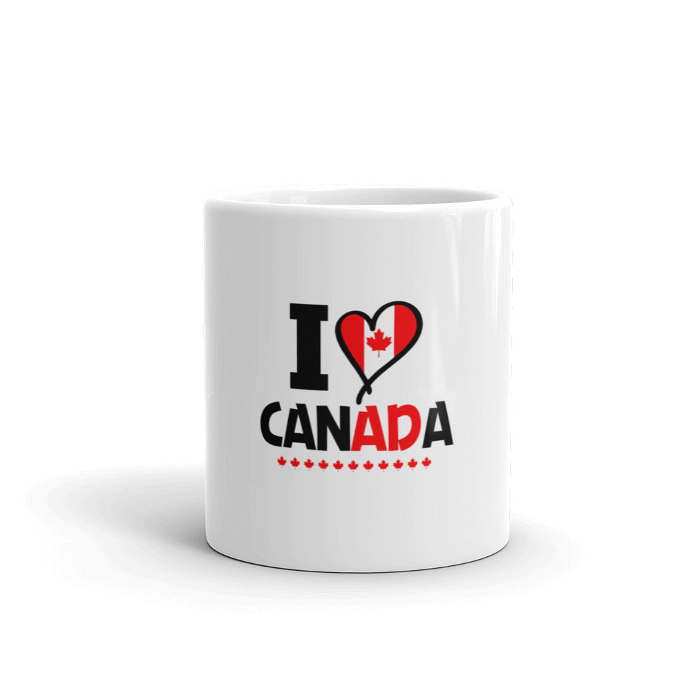 I LOVE CANADA - White glossy mug