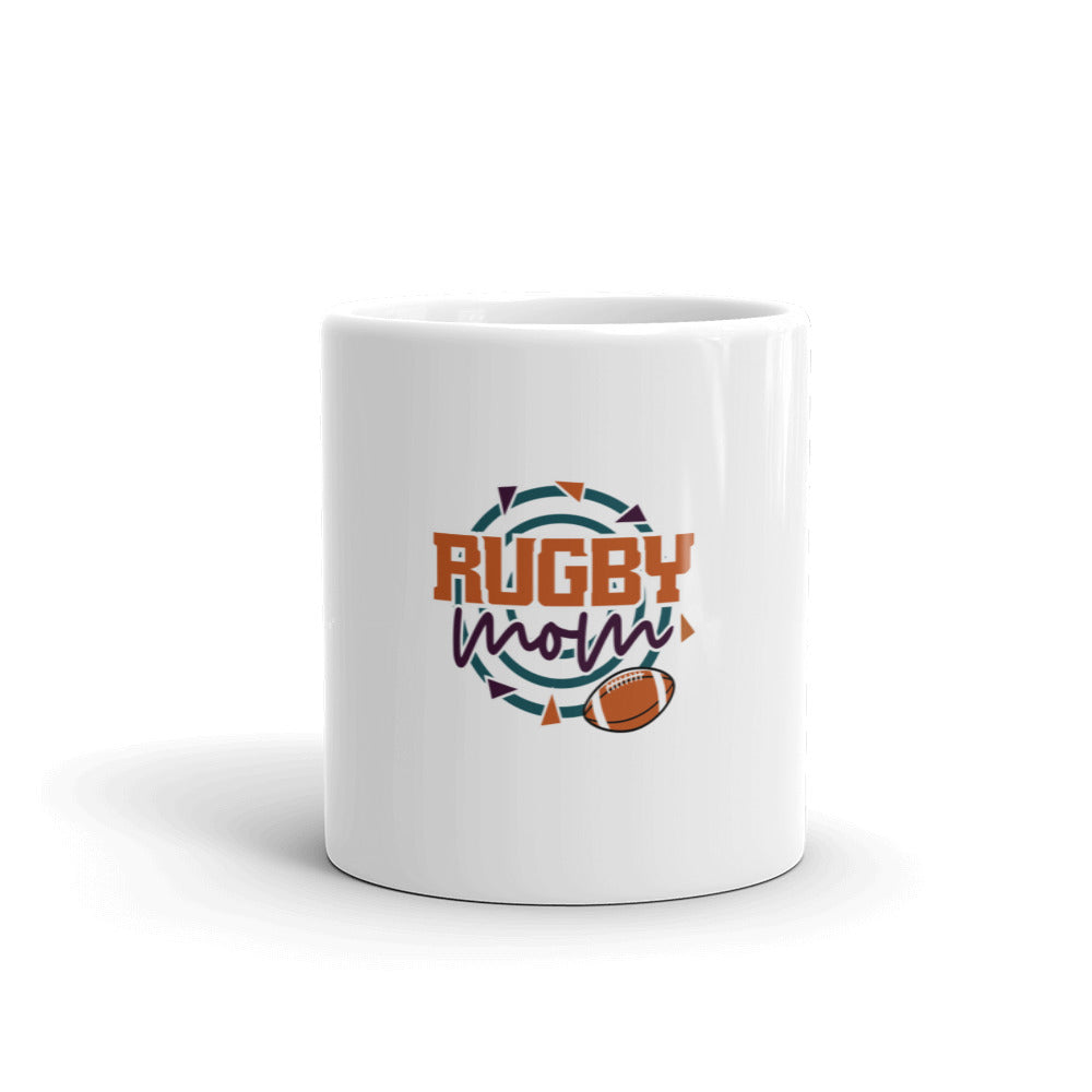 RUGBY MOM - White glossy mug