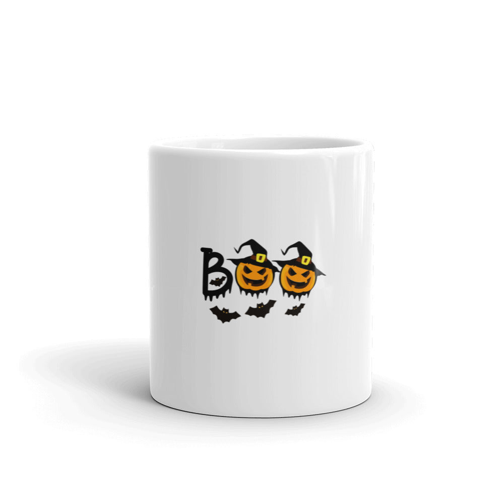 BOO - White glossy mug