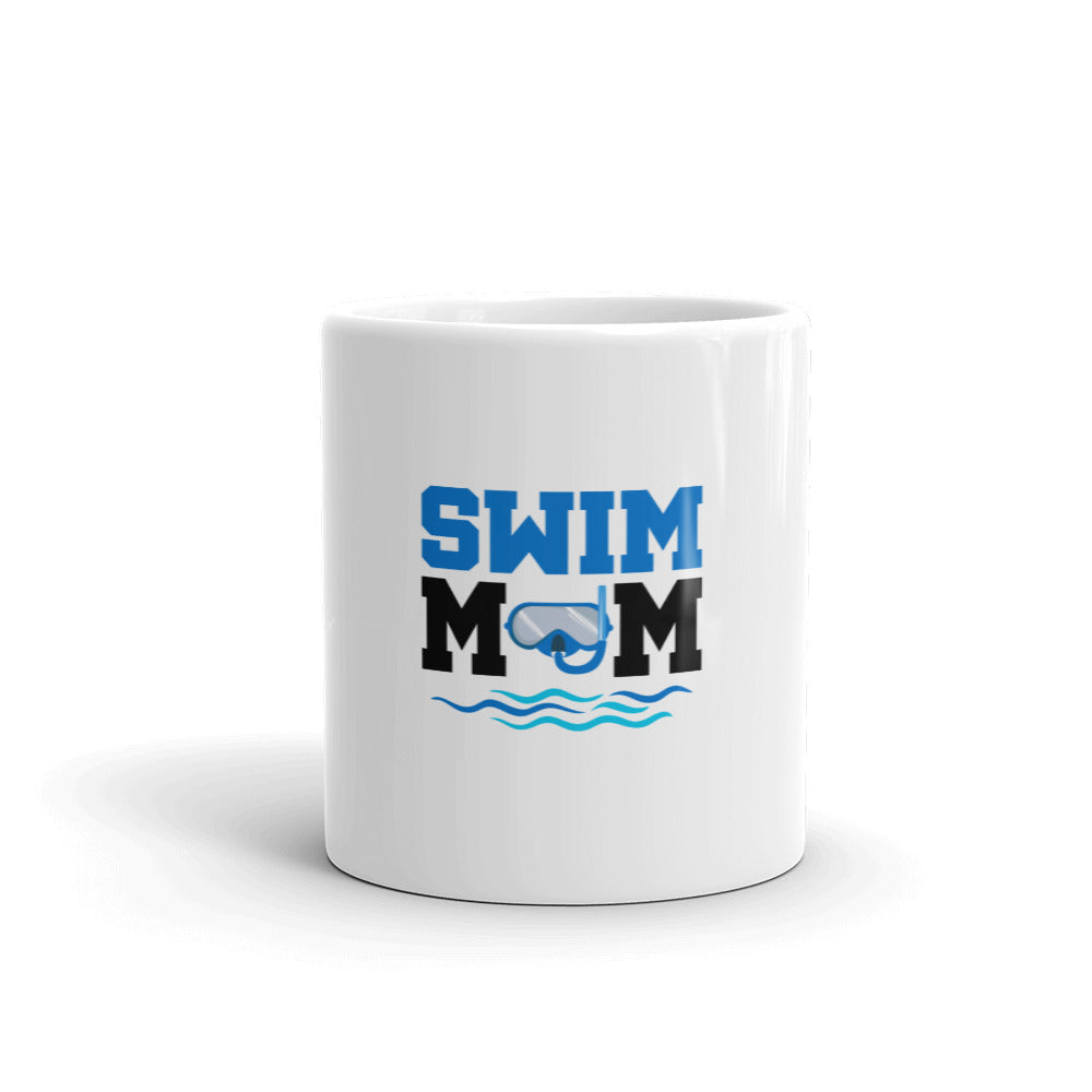 SWIM MOM - White glossy mug