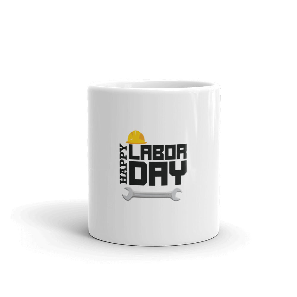 HAPPY LABOR DAY - White glossy mug