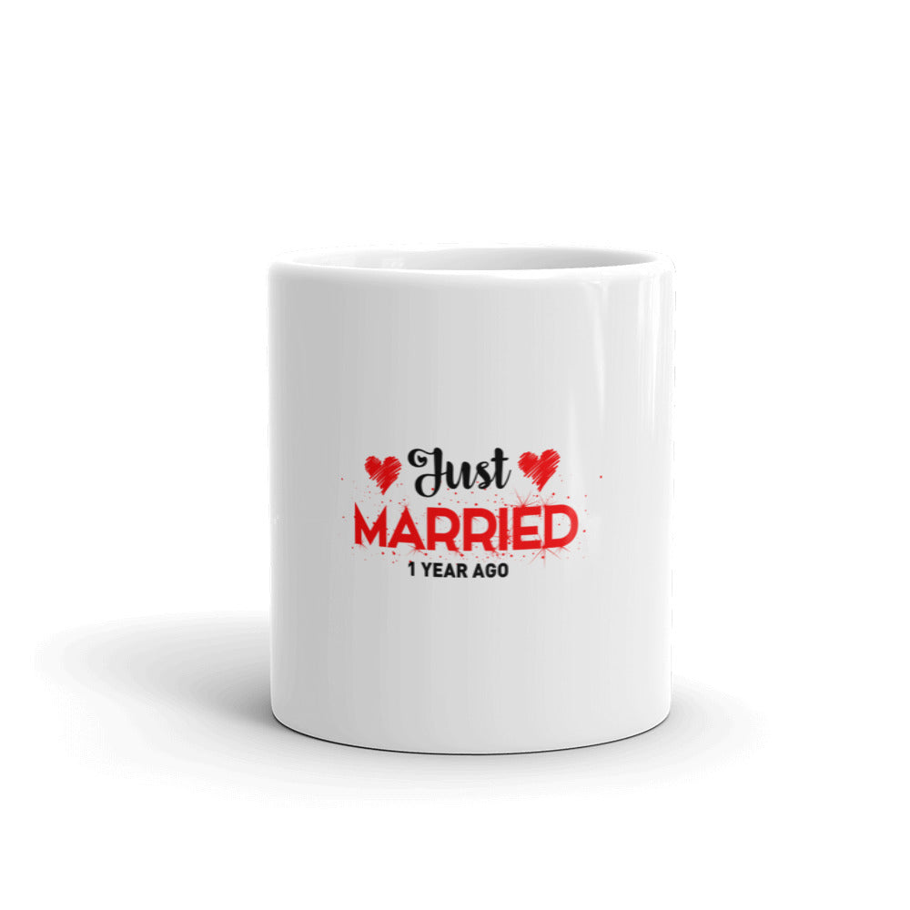 JUST MARRIED - White glossy mug