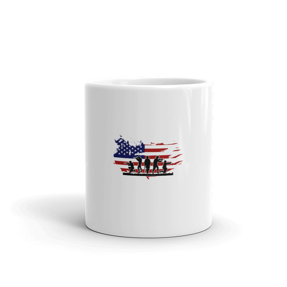 AMERICAN SOLDIERS - White glossy mug