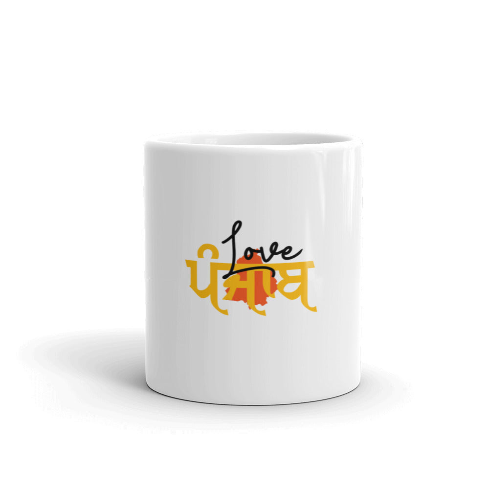 LOVE PUNJAB - White glossy mug