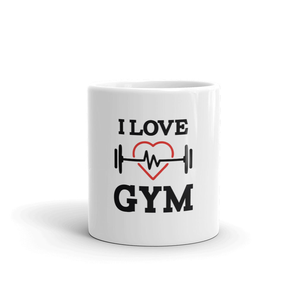 I LOVE GYM - White glossy mug