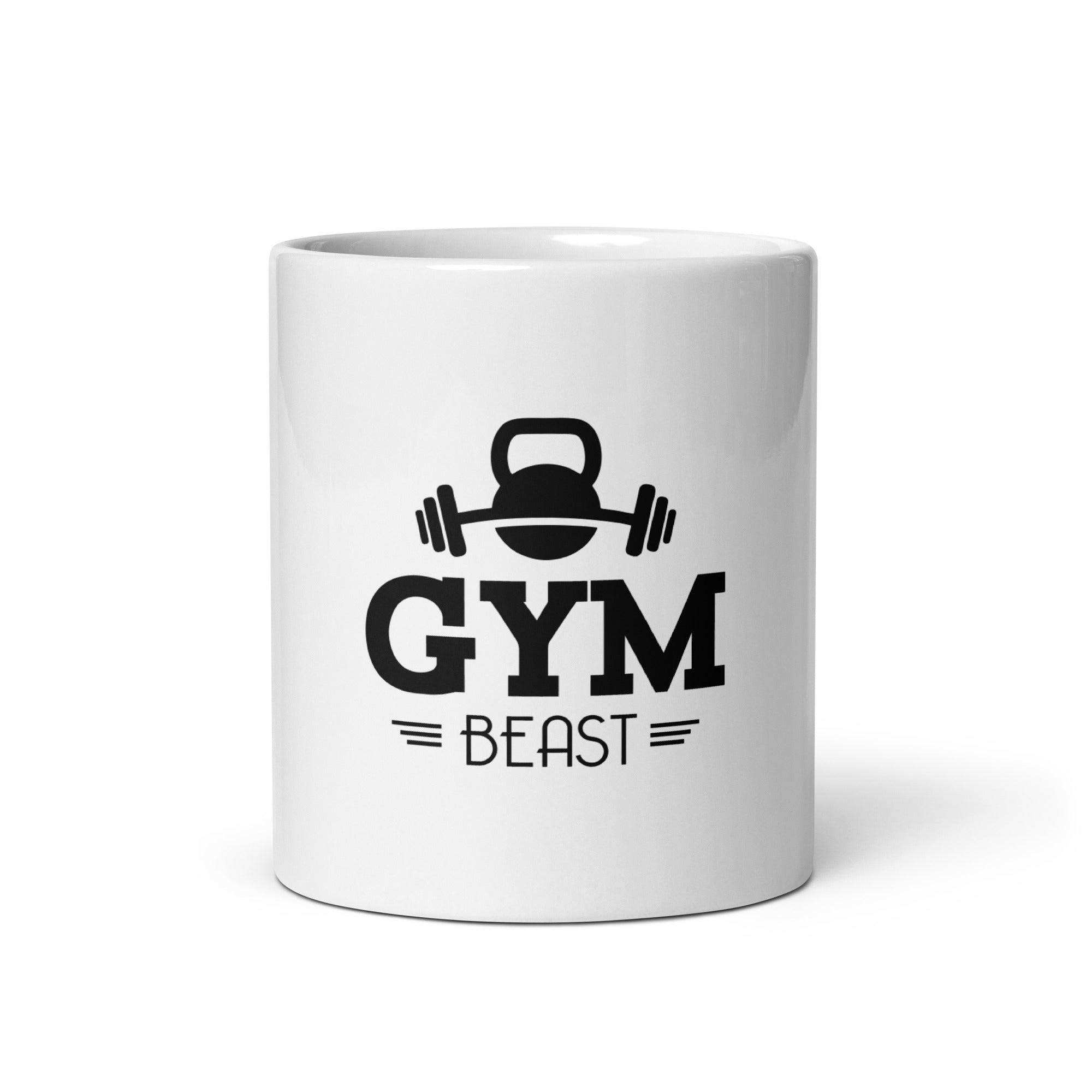GYM BEAST - White glossy mug