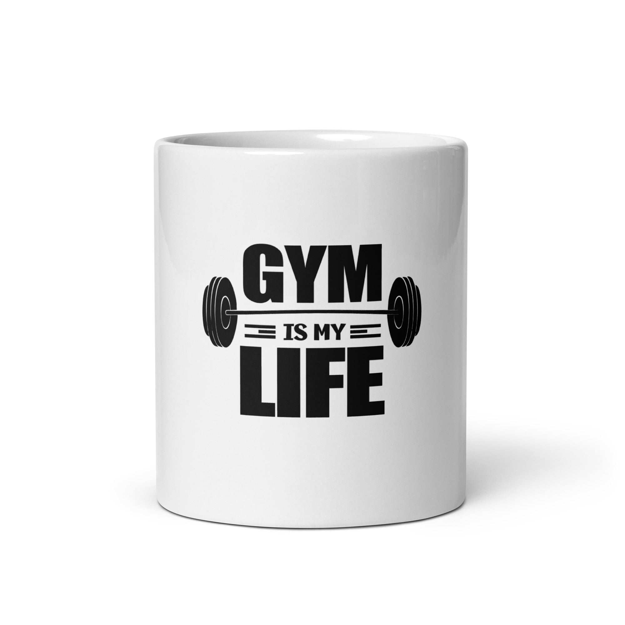 GYM IS MY LIFE - White glossy mug