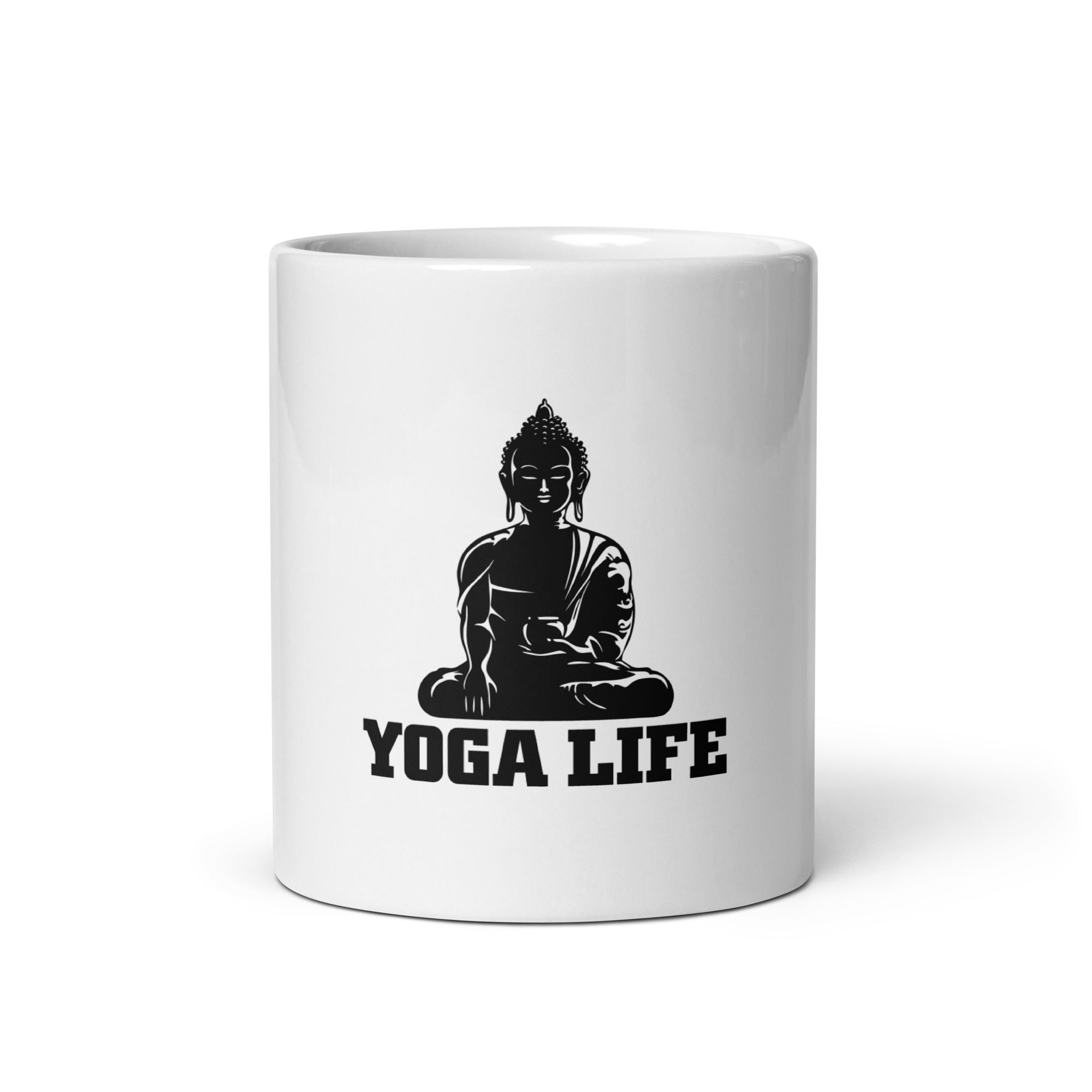 YOGA LIFE - White glossy mug