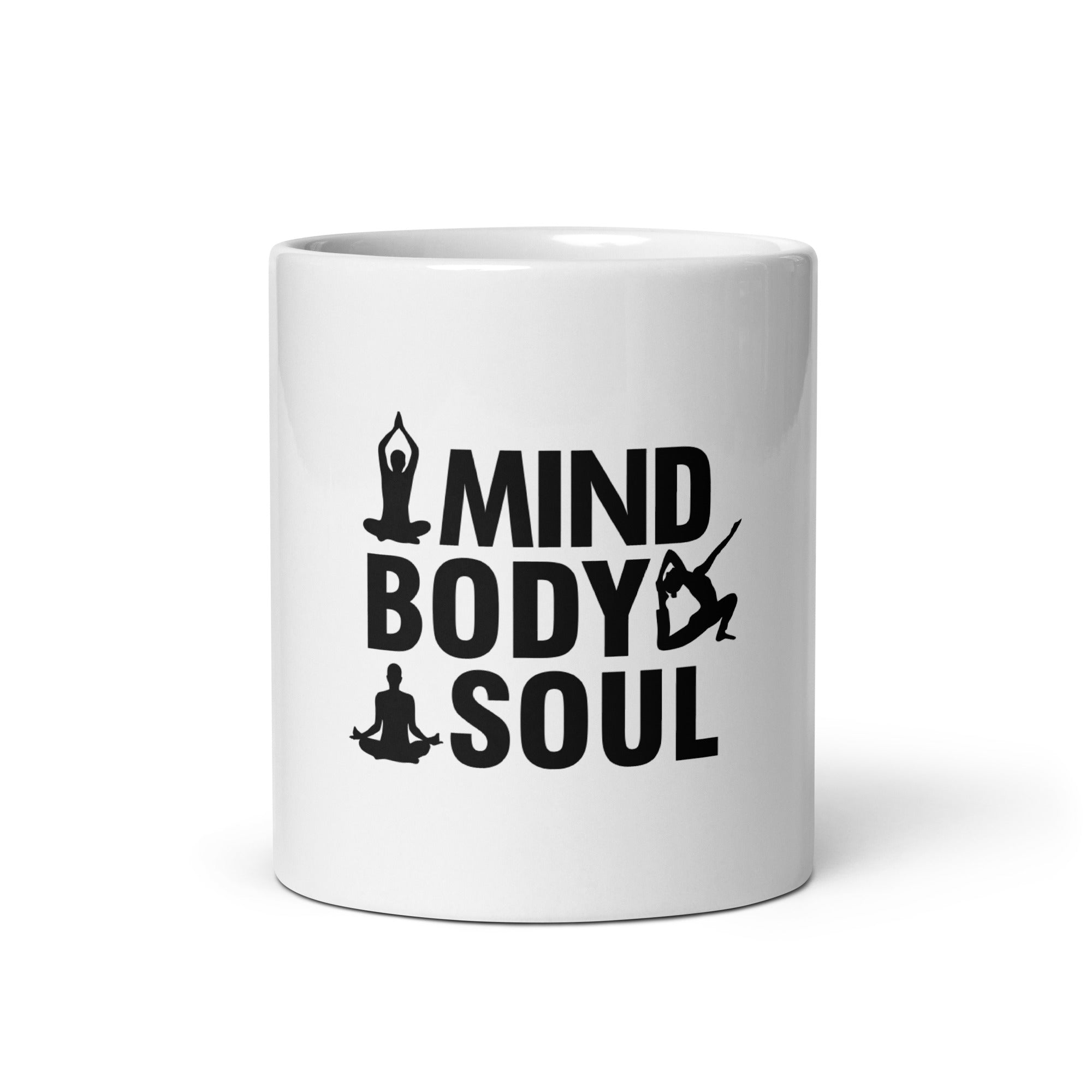 MIND BODY SOUL - White glossy mug
