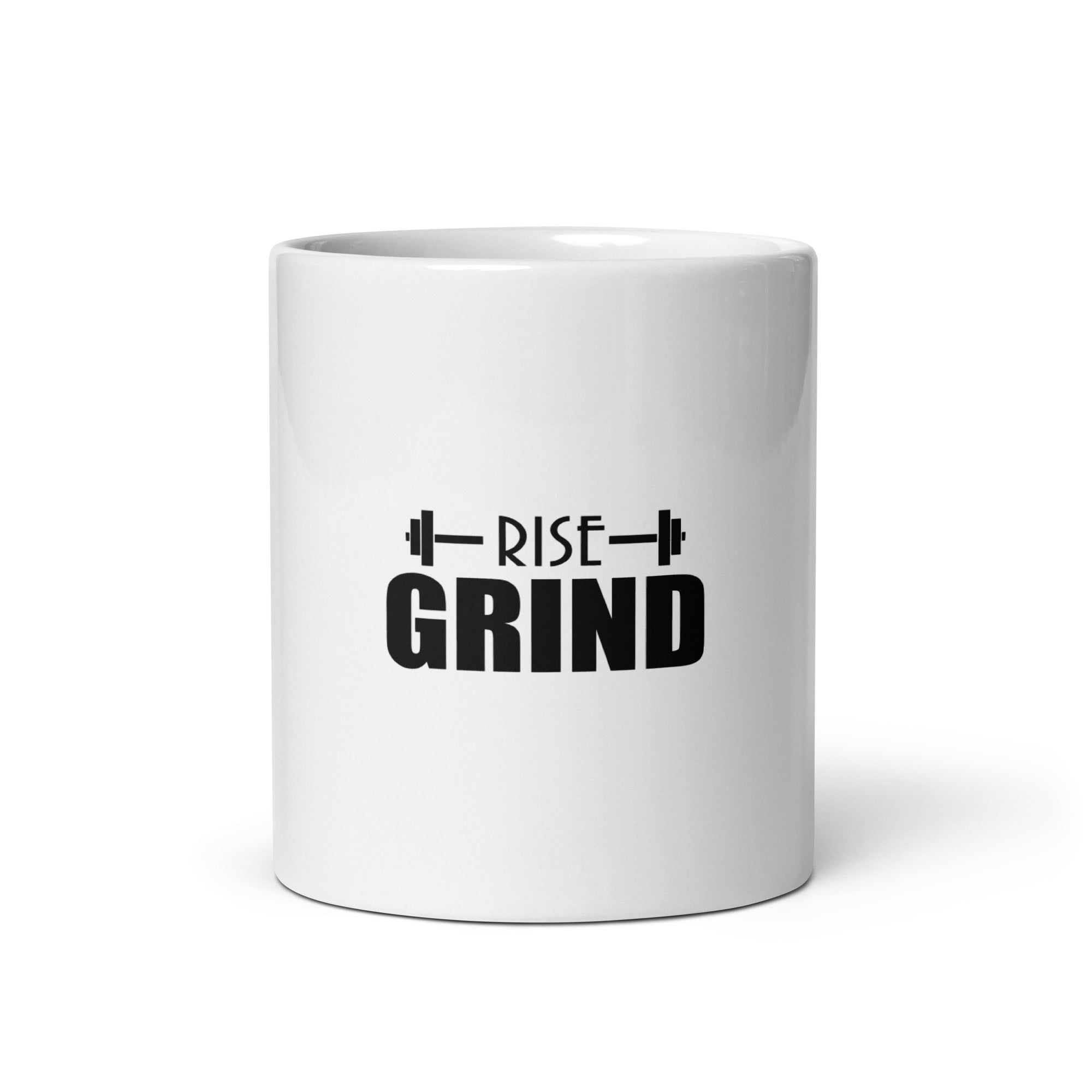 RISE GRIND - White glossy mug