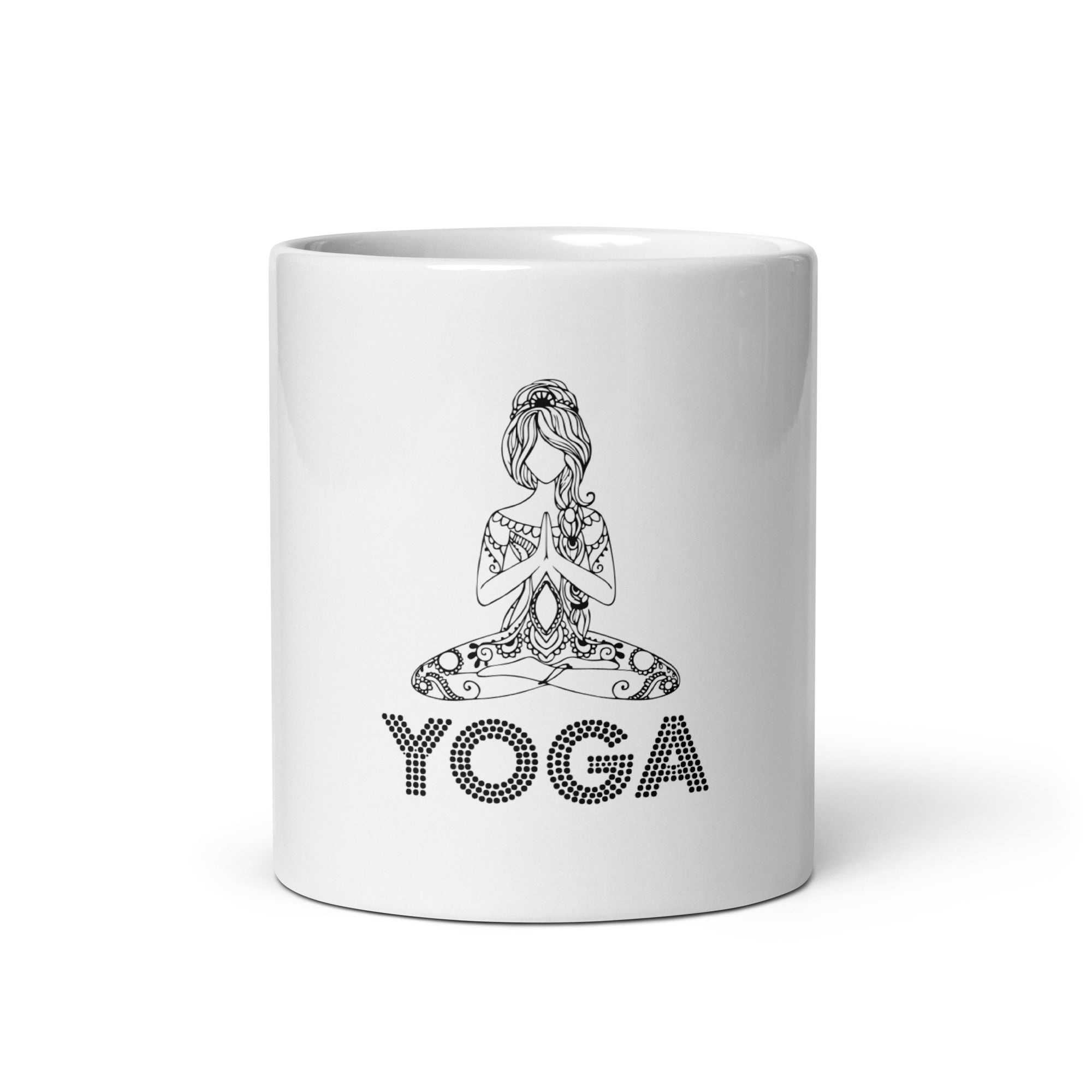 YOGA - White glossy mug