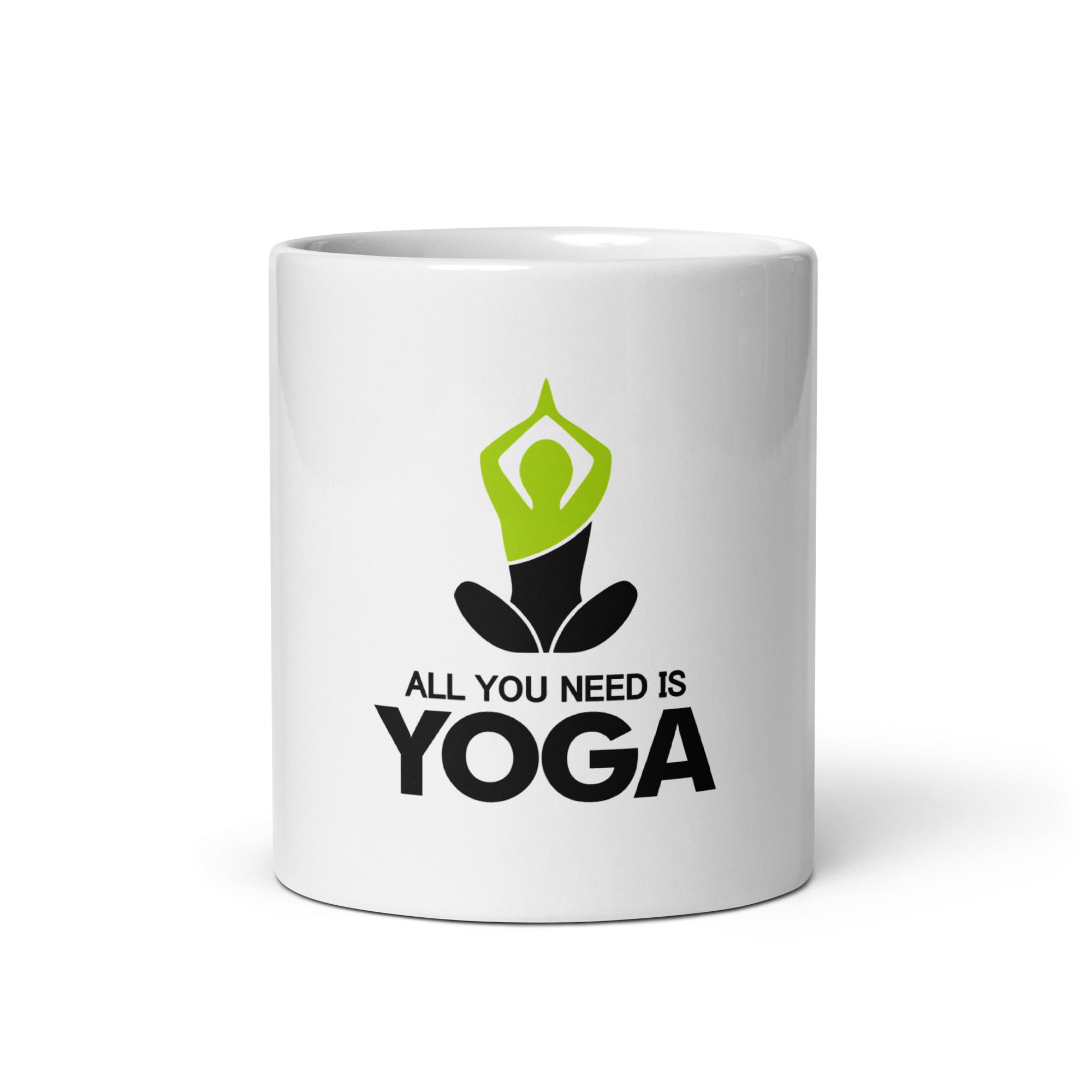 ALL YOU NEED IS YOGA - White glossy mug