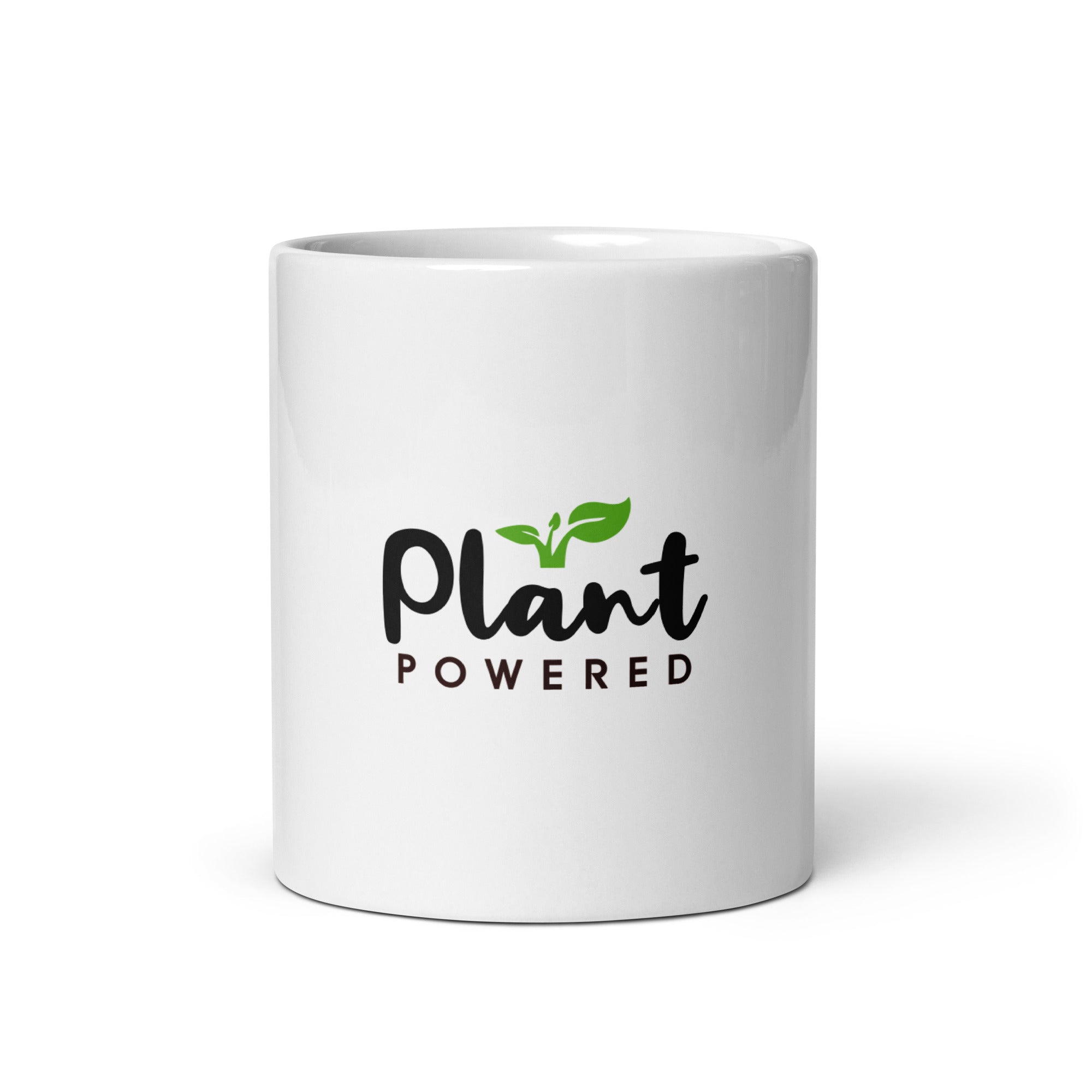 PLANT POWERED - White glossy mug