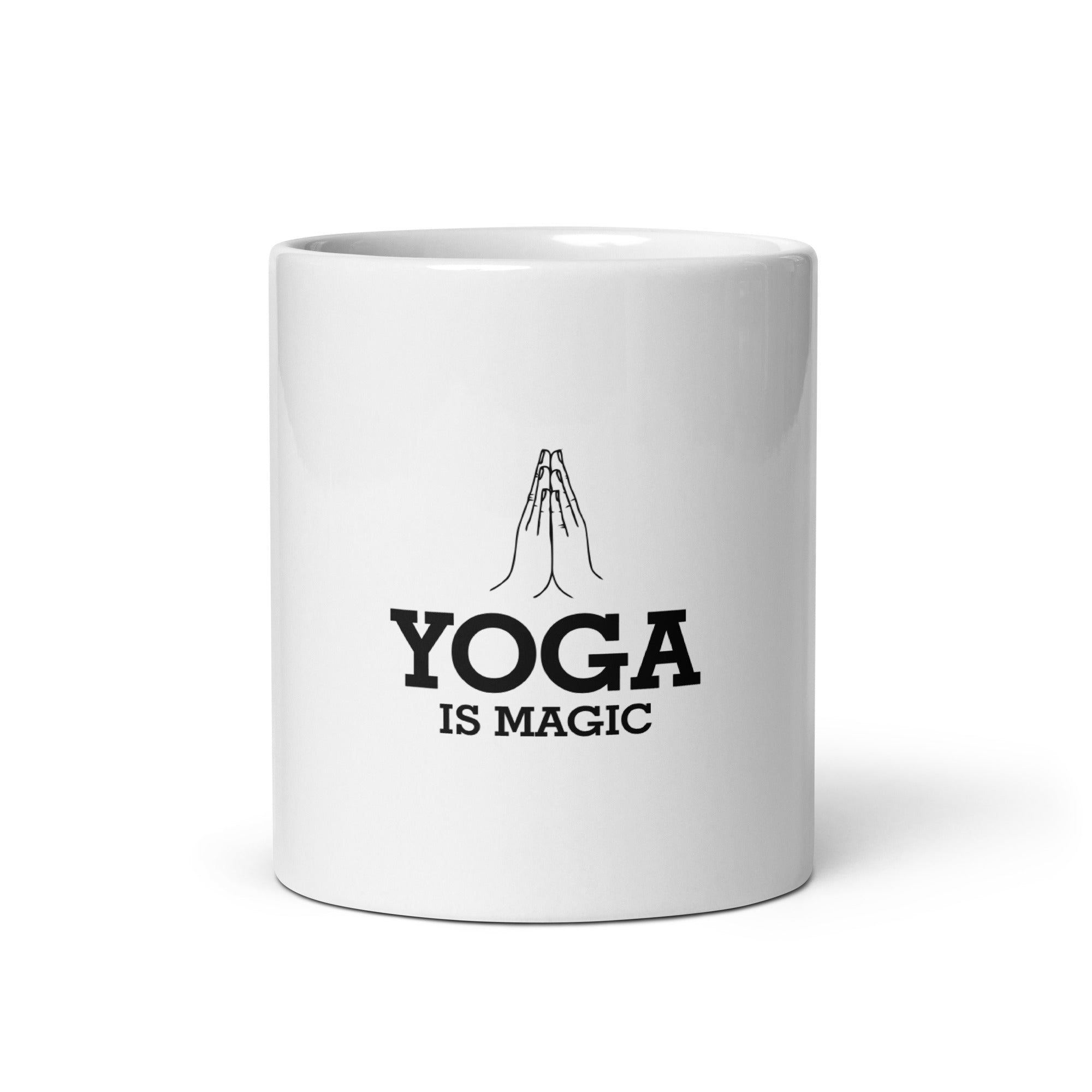 YOGA IS MAGIC - White glossy mug