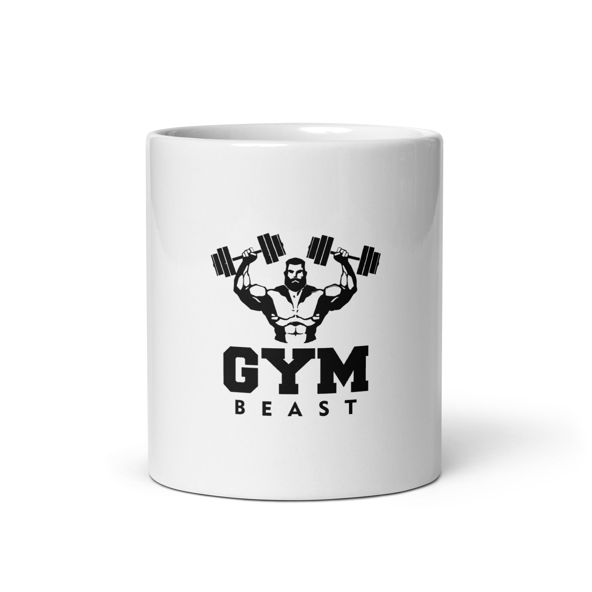 GYM BEAST - White glossy mug