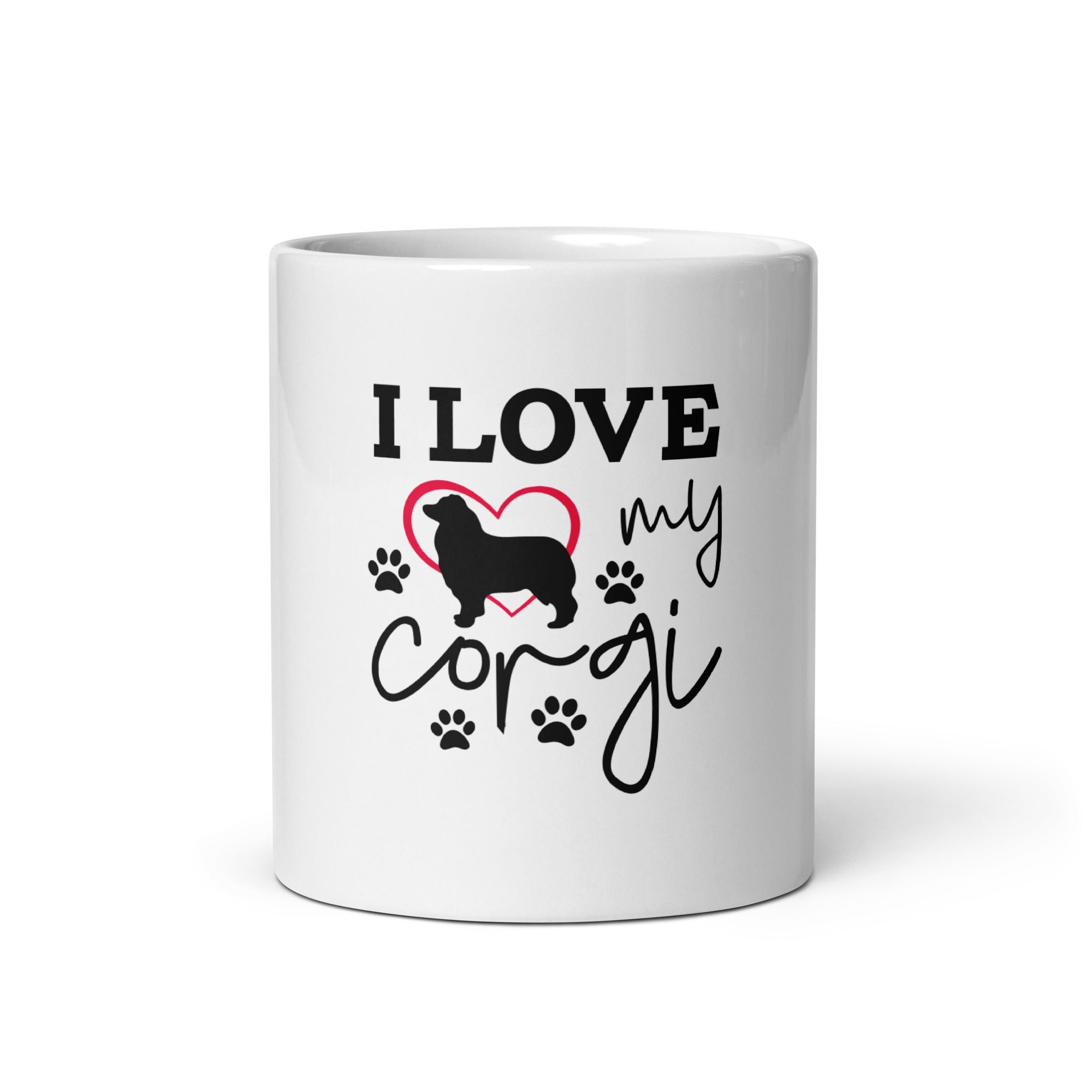 I LOVE MY CORGI - White glossy mug