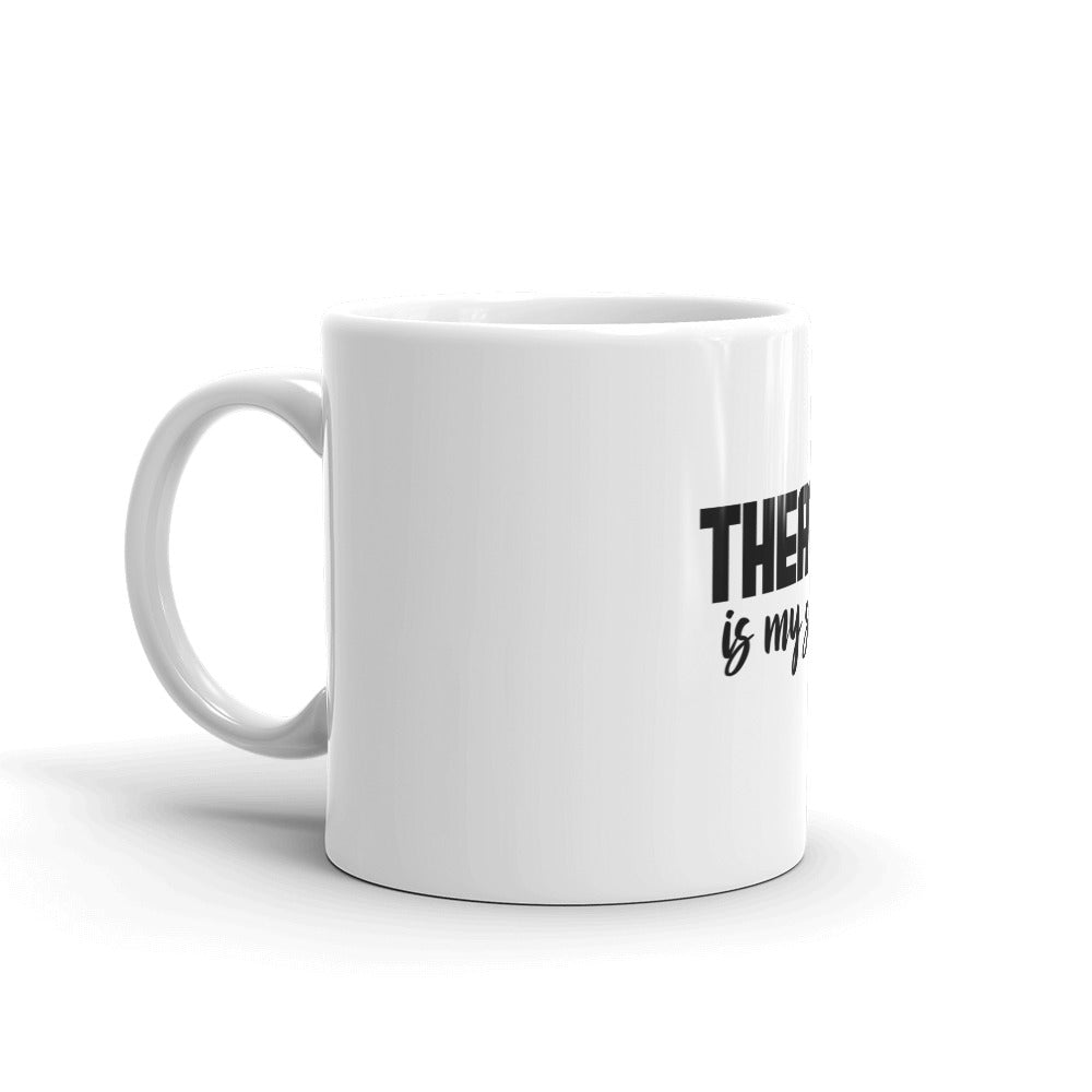 THEATER IS MY SPORT - White glossy mug