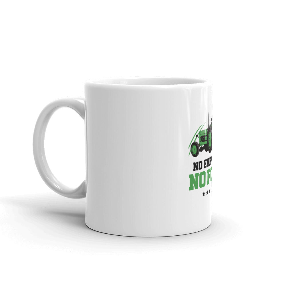 NO FARMERS NO FOOD - White glossy mug