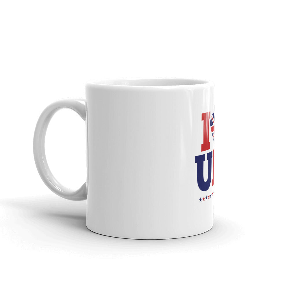 I LOVE UK - White glossy mug