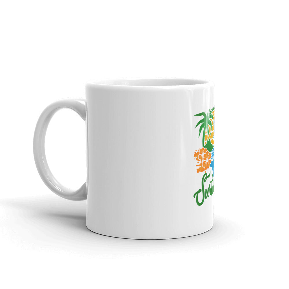 SURFING - White glossy mug