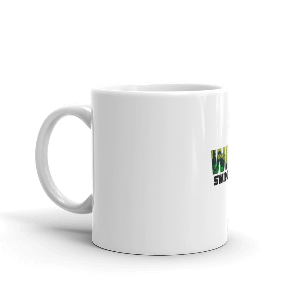 WILD SWIMMER - White glossy mug