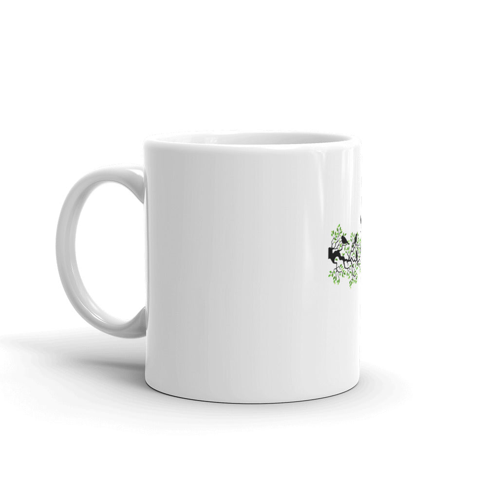 SPARROWS - White glossy mug