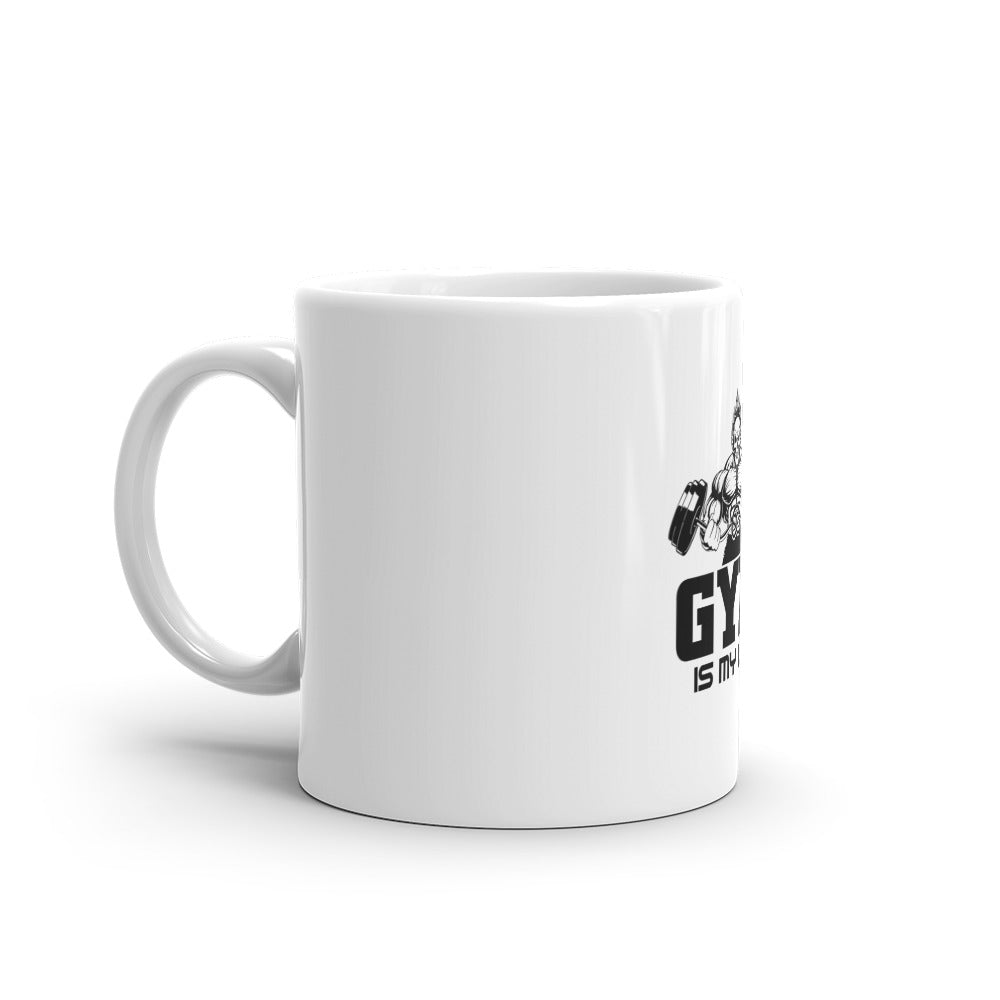 GYM IS MY LIFE - White glossy mug