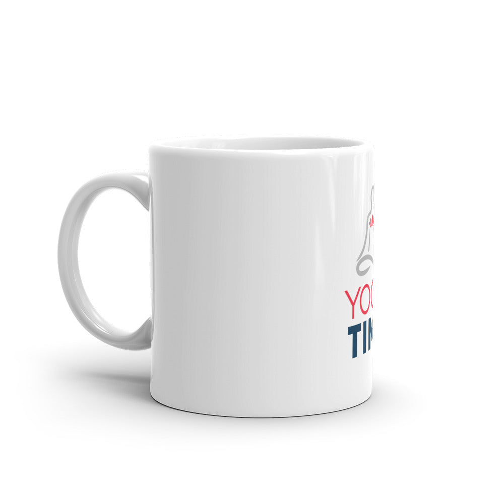 YOGA TIME - White glossy mug