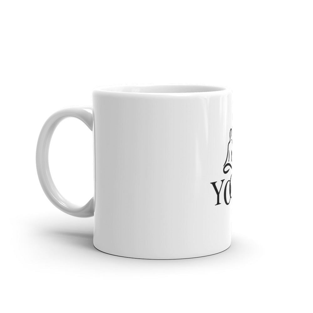 YOGA - White glossy mug