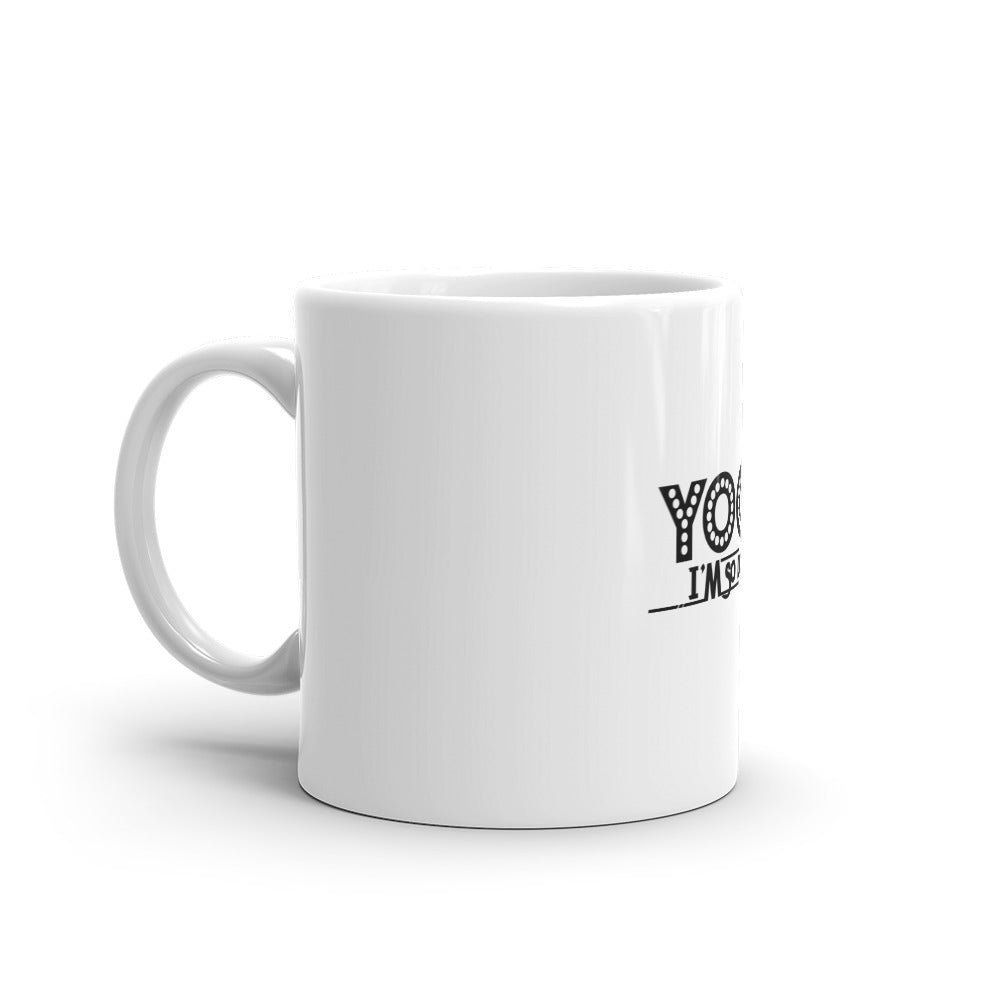YOGA I'M SO DOWN - White glossy mug