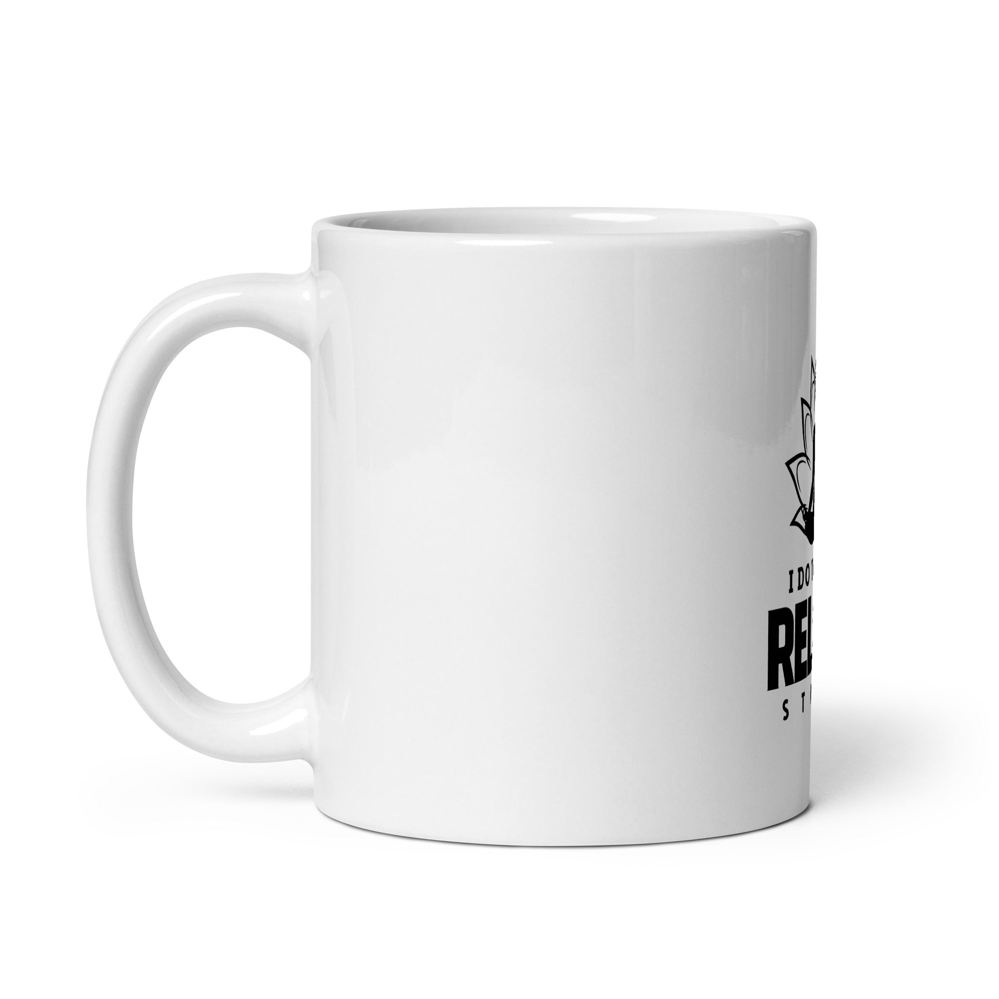 I  DO YOGA TO RELIEVE STRESS - White glossy mug