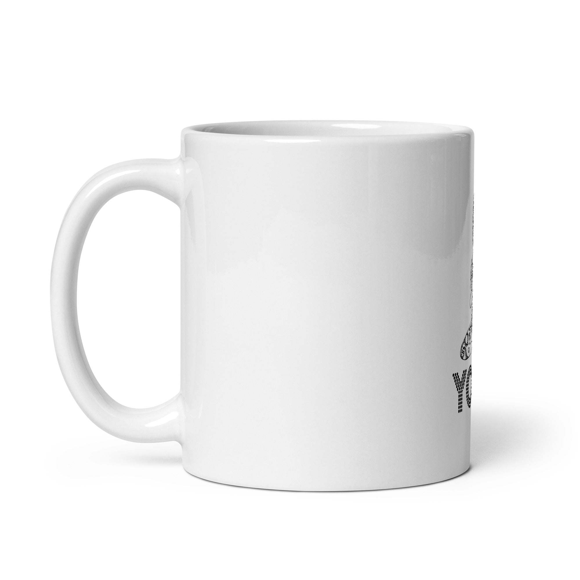 YOGA - White glossy mug