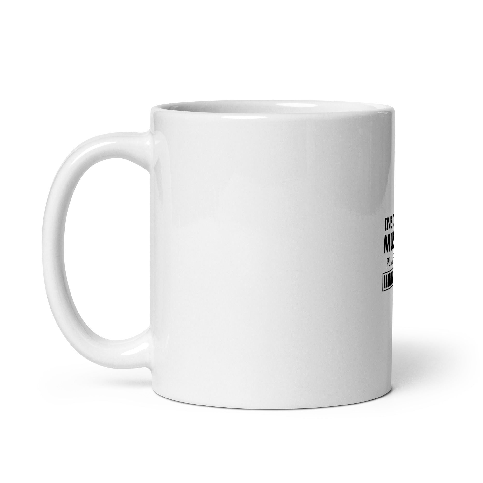 INSTALLING MUSCLES - White glossy mug