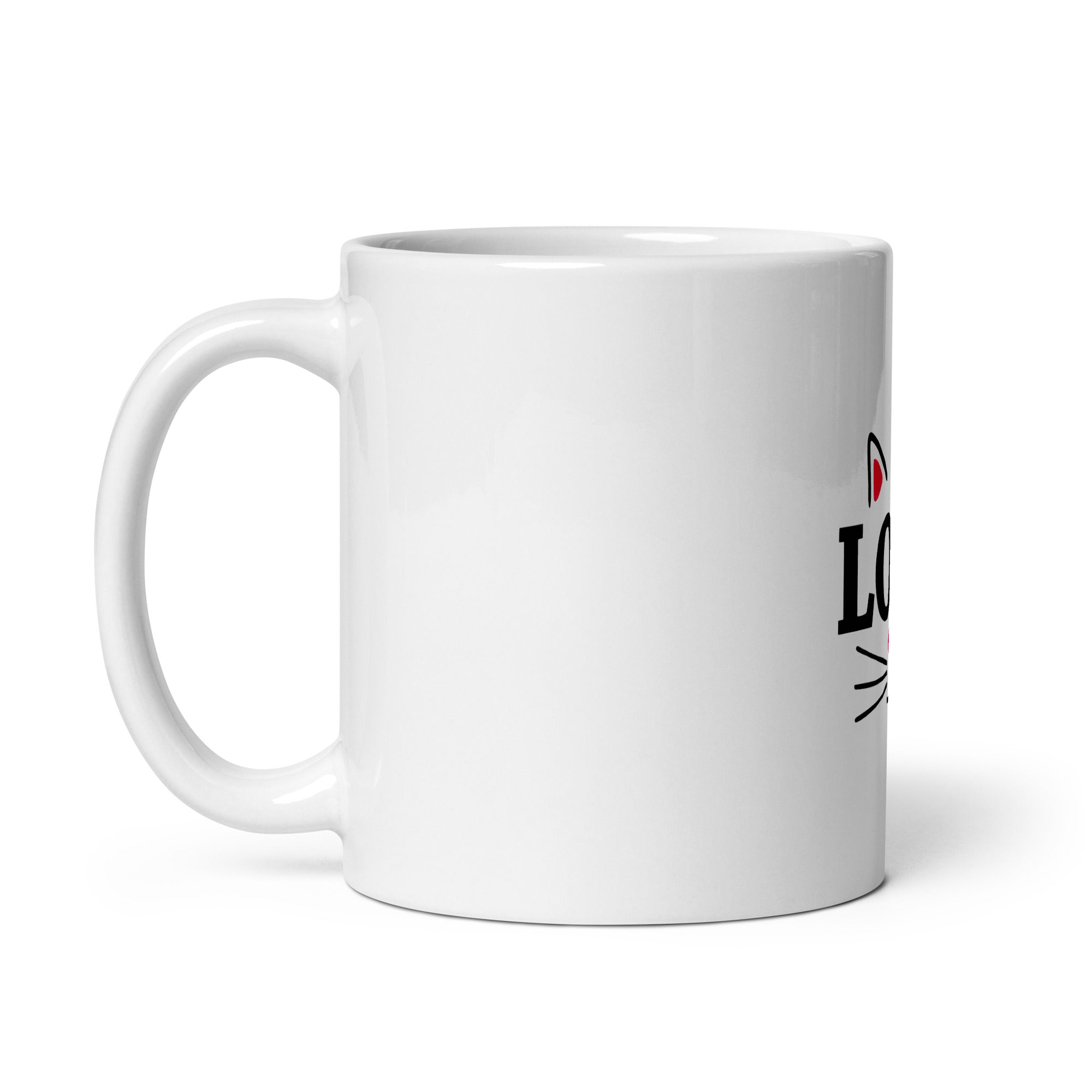 LOVE CATS - White glossy mug