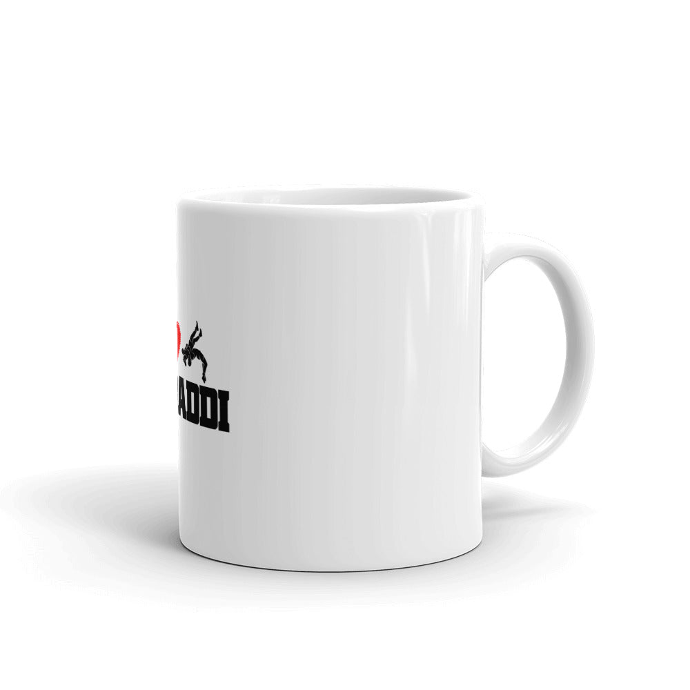 I LOVE KABADDI - White glossy mug