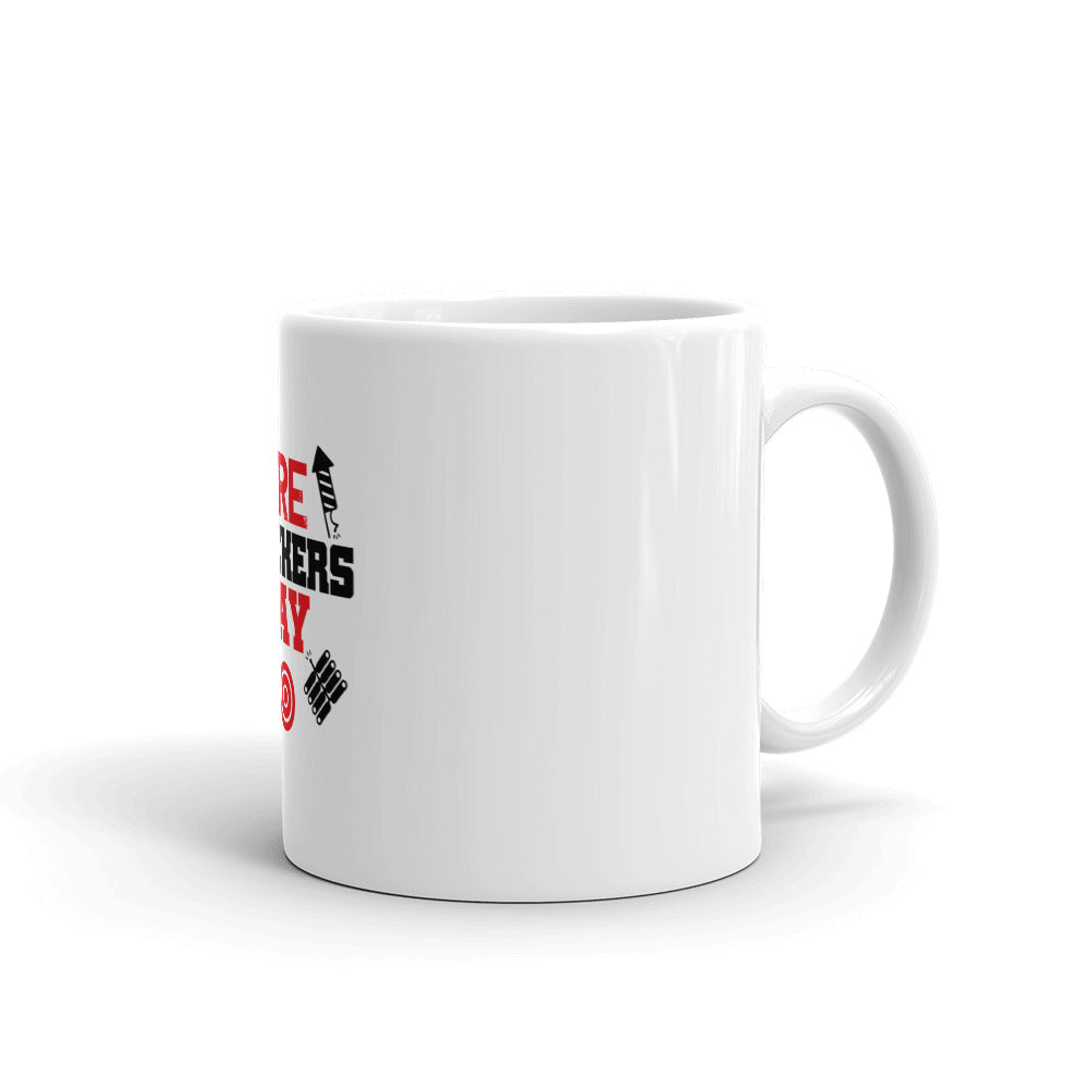 FIRE CRACKERS DAY - White glossy mug