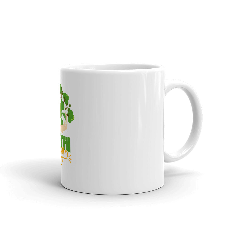 EARTH DAY - White glossy mug