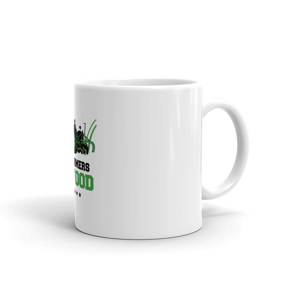 NO FARMERS NO FOOD - White glossy mug