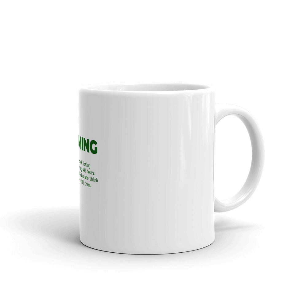 FARMING - White glossy mug