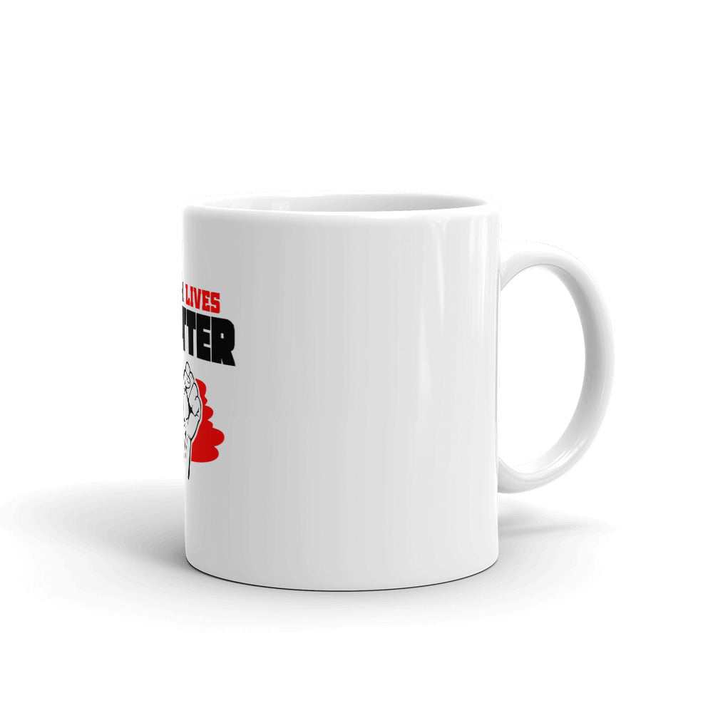 BLACK LIVES MATTER - White glossy mug