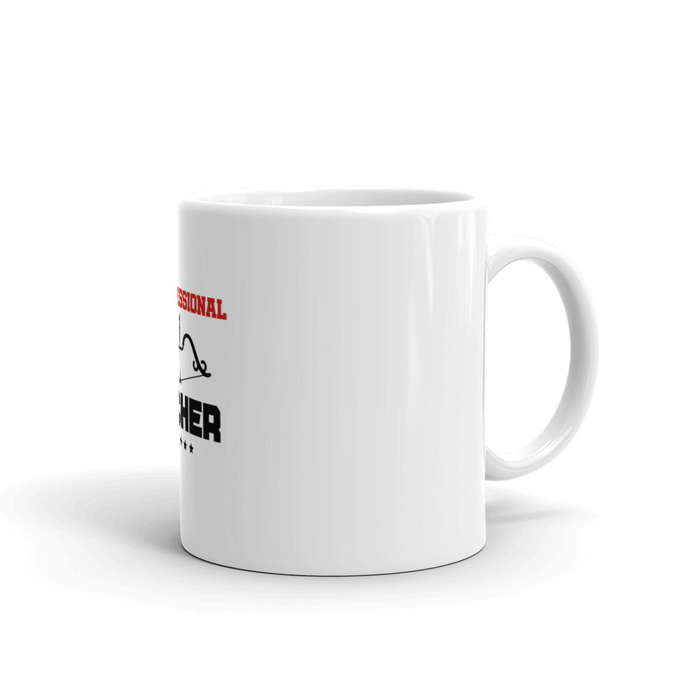 A PROFESSIONAL ARCHER - White glossy mug