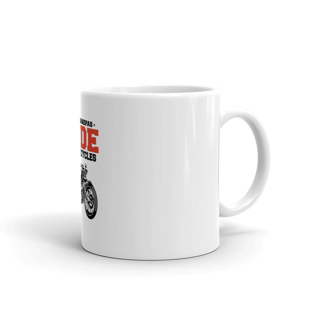 COOL GRANDPAS RIDE MOTORCYCLES - White glossy mug