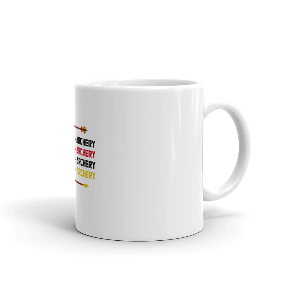 EAT-ARCHERY... - White glossy mug